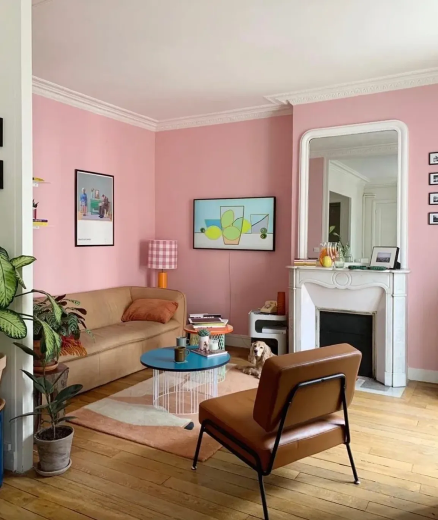 Light Pink Color Combination for Wall